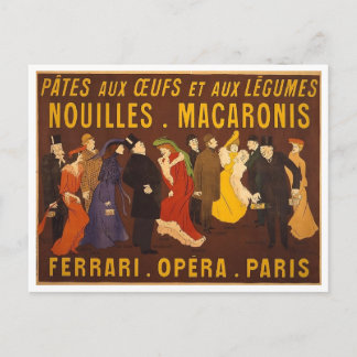 Carte Postale Nouilles, macaronis. Ferrari, Opéra, Paris.