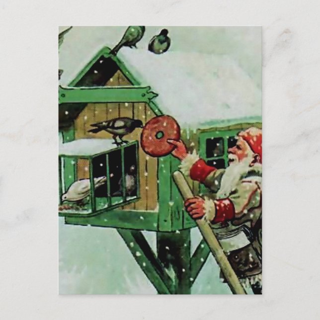 Carte Postale "Nourrir les oiseaux d'hiver" par Jenny Nystrom (Devant)