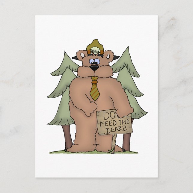 Carte Postale Nourrir les ours (Devant)