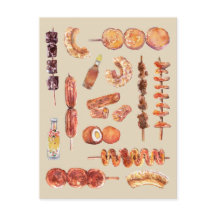 Nourriture de rue philippine en Aquarelle Pinoy