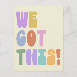 Carte Postale Nous Avons Ce Citation Inspirante Cute Pastel