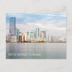 Carte Postale Nous avons déménagé à Miami Florida Beach Photo Mo