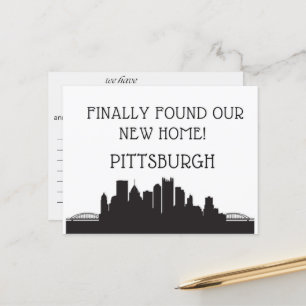 Carte Postale Nous avons déménagé à Pittsburgh