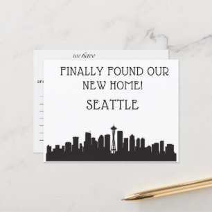 Carte Postale Nous avons déménagé à Seattle