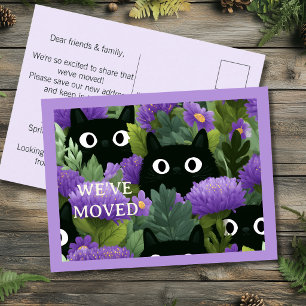 Carte Postale Nous Avons Déménagé Annonce de Déménagement Chat N