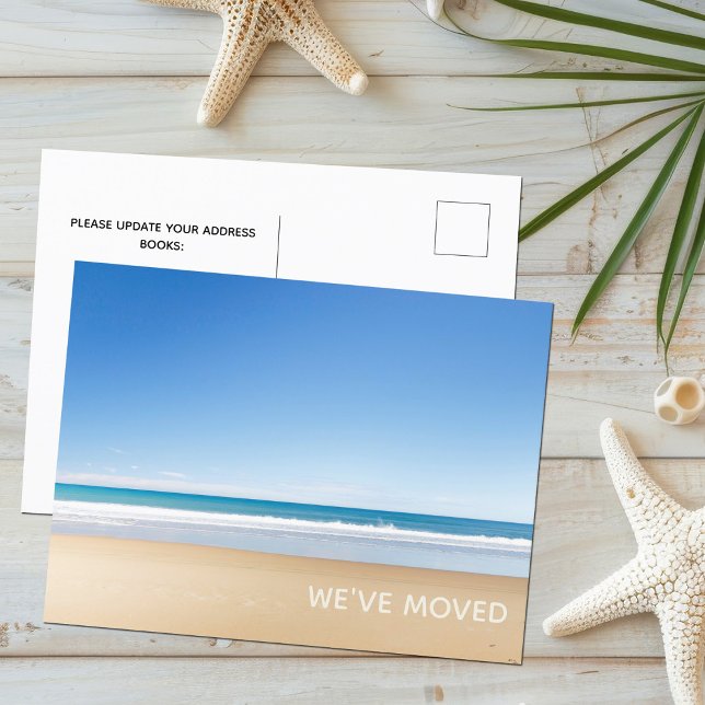 Carte Postale Nous avons Déménagé Beach Accueil Nouvelle Adresse (Créateur téléchargé)