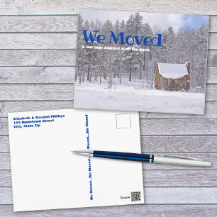Carte Postale Nous Avons Déménagé Faire-part Russe Cabine En Nei