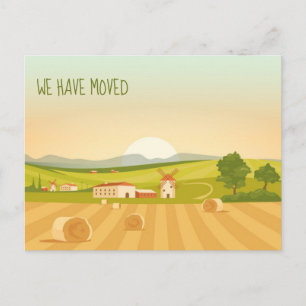 Carte Postale Nous avons déménagé ferme changement d'adresse mig