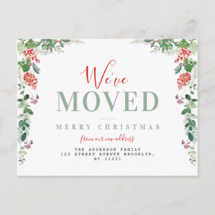 Carte Postale nous avons déménagé fêtes de noël déménager faire-