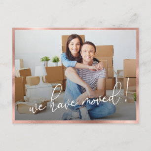 Carte Postale Nous avons déménagé la photo moderne Faire-part de