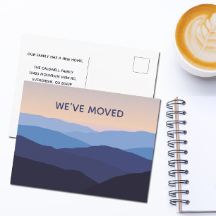 Carte Postale Nous avons déménagé Mountain Sunrise Changement d'