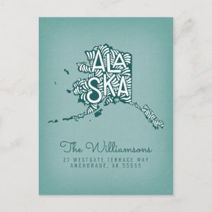 Carte Postale Nous avons déménagé   Nouvelle adresse   Alaska