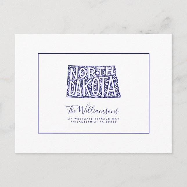 Carte Postale Nous avons déménagé | Nouvelle adresse | Dakota du (Devant)