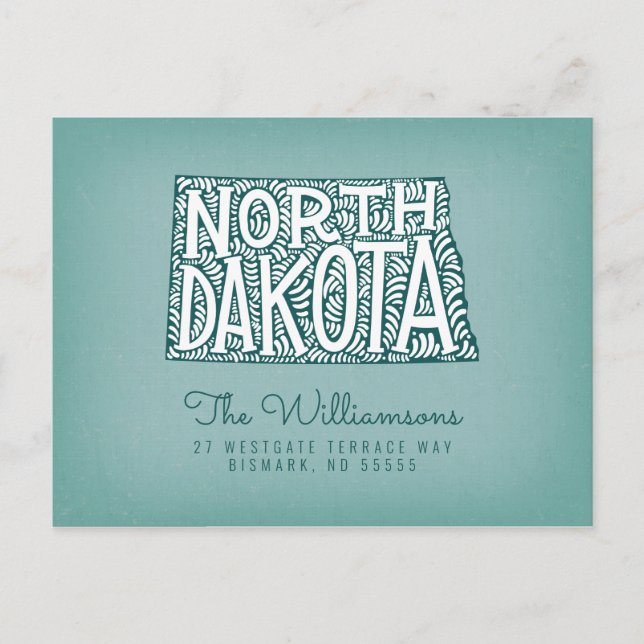 Carte Postale Nous avons déménagé | Nouvelle adresse | Dakota du (Devant)