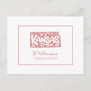 Carte Postale Nous avons déménagé   Nouvelle adresse   Kansas