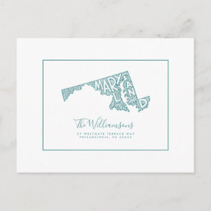 Carte Postale Nous avons déménagé   Nouvelle adresse   Maryland