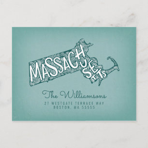 Carte Postale Nous avons déménagé   Nouvelle adresse   Massachus