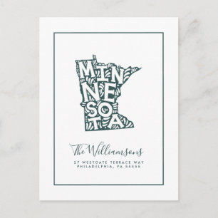 Carte Postale Nous avons déménagé   Nouvelle adresse   Minnesota
