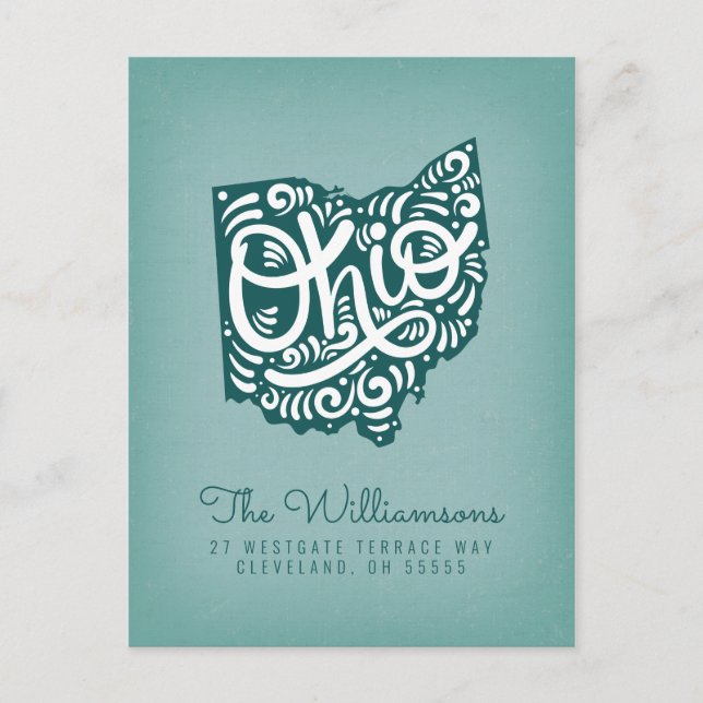 Carte Postale Nous avons déménagé | Nouvelle adresse | Ohio (Devant)