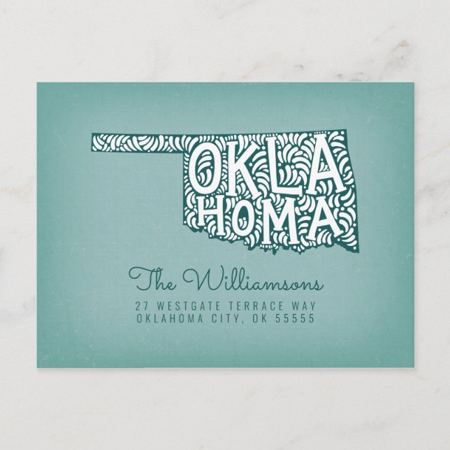 Carte Postale Nous avons déménagé | Nouvelle adresse | Oklahoma (Devant)