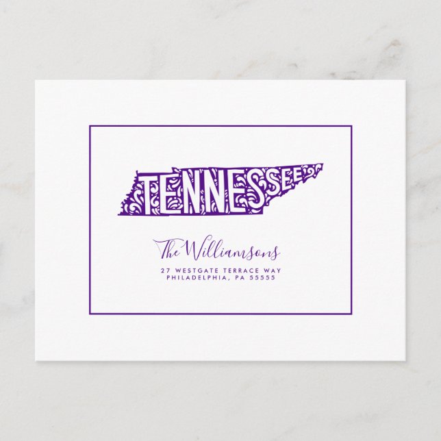 Carte Postale Nous avons déménagé | Nouvelle adresse | Tennessee (Devant)