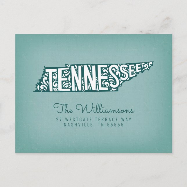 Carte Postale Nous avons déménagé | Nouvelle adresse | Tennessee (Devant)