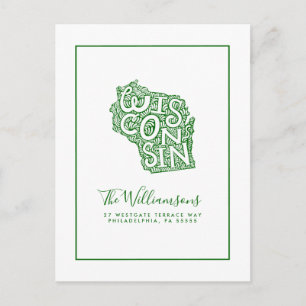 Carte Postale Nous avons déménagé   Nouvelle adresse   Wisconsin