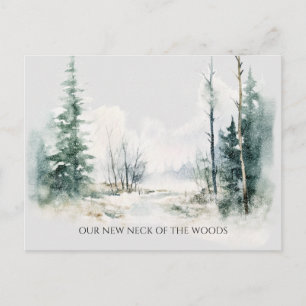 Carte Postale  Nous avons déménagé Nouvelle Maison Paysage Rusti