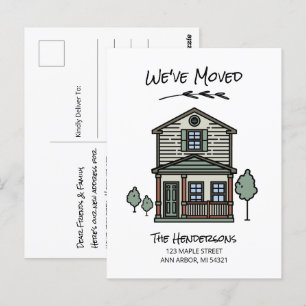 Carte Postale Nous avons déménagé une nouvelle maison Faire-part