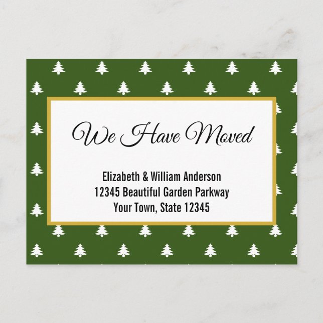 Carte Postale Nous Avons Déplacé L'Arbre De Noël Faire-part De D (Devant)