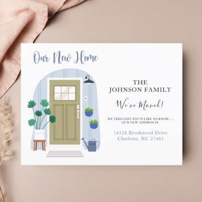 Carte Postale Nous avons déplacé le Faire-part de porte d'aquare (Créateur téléchargé)