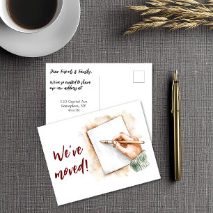 Carte Postale Nous avons déplacé l'écriture manuscrite