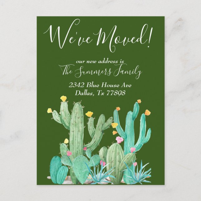 Carte Postale Nous avons déplacé les cactus du désert de Faire-p (Devant)