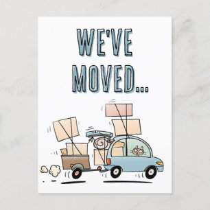 Carte Postale Nous Avons Déplacé Une Nouvelle Adresse Drôle Cart