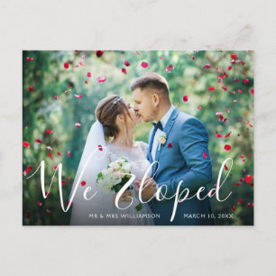 Carte Postale NOUS AVONS ÉLOIGNÉ   faire-part de mariage de scri