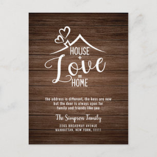 Carte Postale Nous avons Moved Chalkboard Moving Faire-part