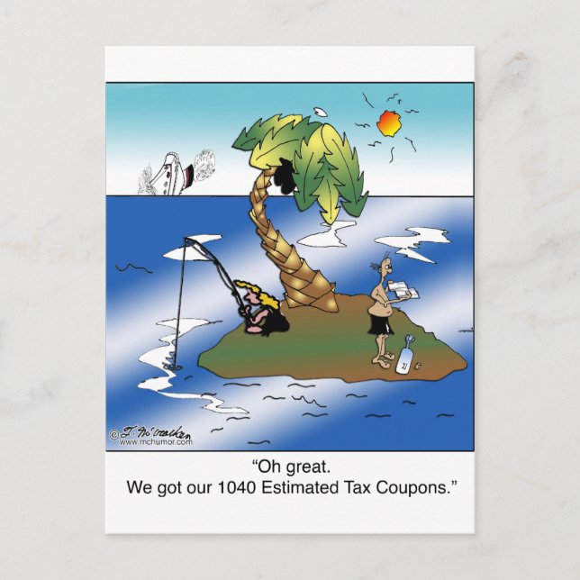 Carte Postale Nous avons reçu nos 1040 bons d'impôt estimés (Devant)