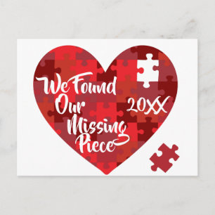 Carte Postale Nous Avons Trouvé Notre Pièce Manquante - Puzzle H