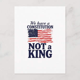 Carte Postale Nous avons une constitution, pas un roi USA Pro dé