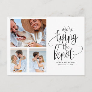 Carte Postale Nous essayons le noeud Enregistrer la date Simple 