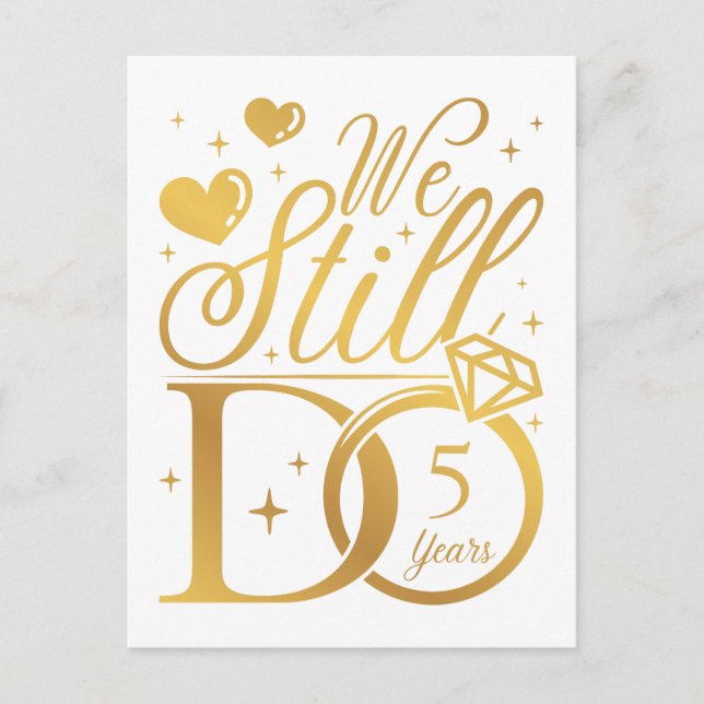 Carte Postale Nous faisons toujours 5 ans d'anniversaire de mari (Devant)