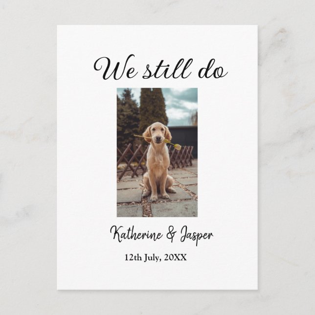 Carte Postale Nous faisons toujours mariage couple animal photo  (Devant)