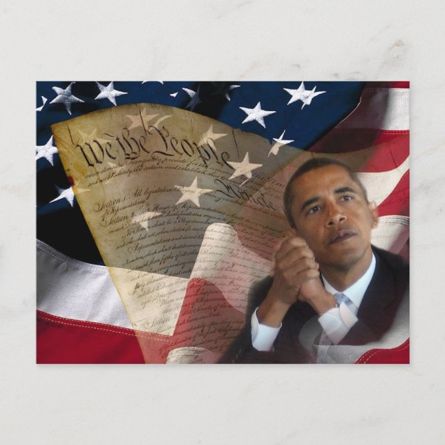 Carte Postale Nous le Peuple...Barack Obama & la Constitution (Devant)