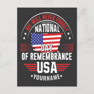 Carte Postale Nous ne oublierons jamais la Journée nationale du