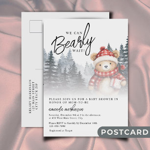 Carte Postale Nous pouvons attendre le Baby shower d'hiver