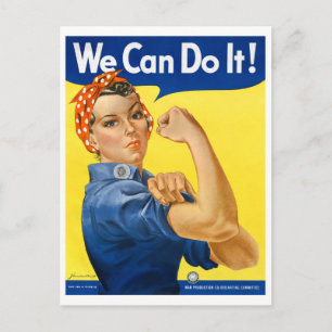 Carte Postale Nous Pouvons Le Faire ! Rosie le Riveter WPA Vinta