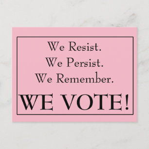 Carte Postale Nous Résistons À Persister Nous Nous Souvenons Que