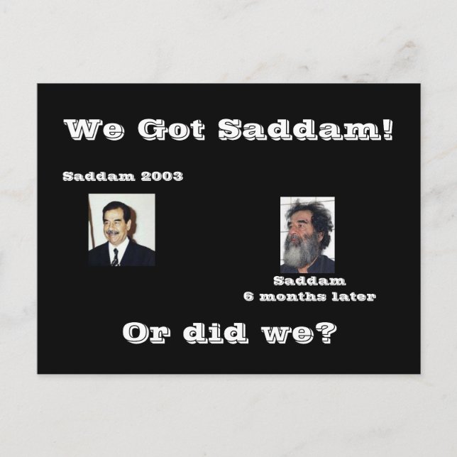 Carte Postale Nous Saddam ou nous ? (Devant)