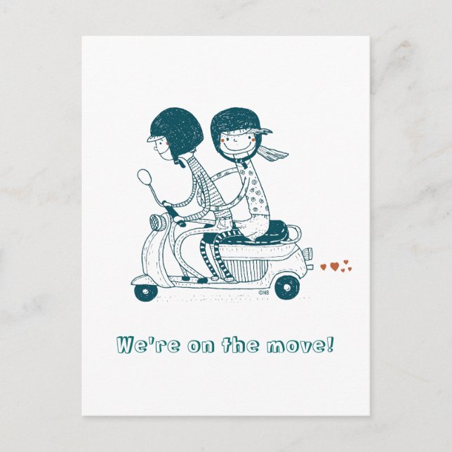 Carte Postale Nous sommes en mouvement Love Couple on (Devant)