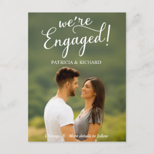 Carte Postale Nous sommes fiancés Annonce de fiançailles Photo